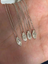 S925 Sterling Silver Mini Marquise Stone Necklace